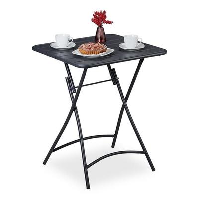 relaxdays Klappbarer Balkontisch anthrazit grau Image