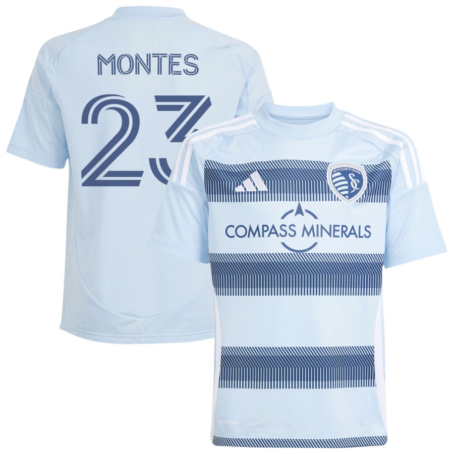 Alan Montes Youth adidas Light Blue Sporting Kansas City 2025 One KC Replica Custom Jersey