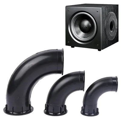 Speaker Curved Guide Tube BASS Subwoofer Loudspeaker Inverted Tube Port Auxiliary ABS Open Hole 50-79mm