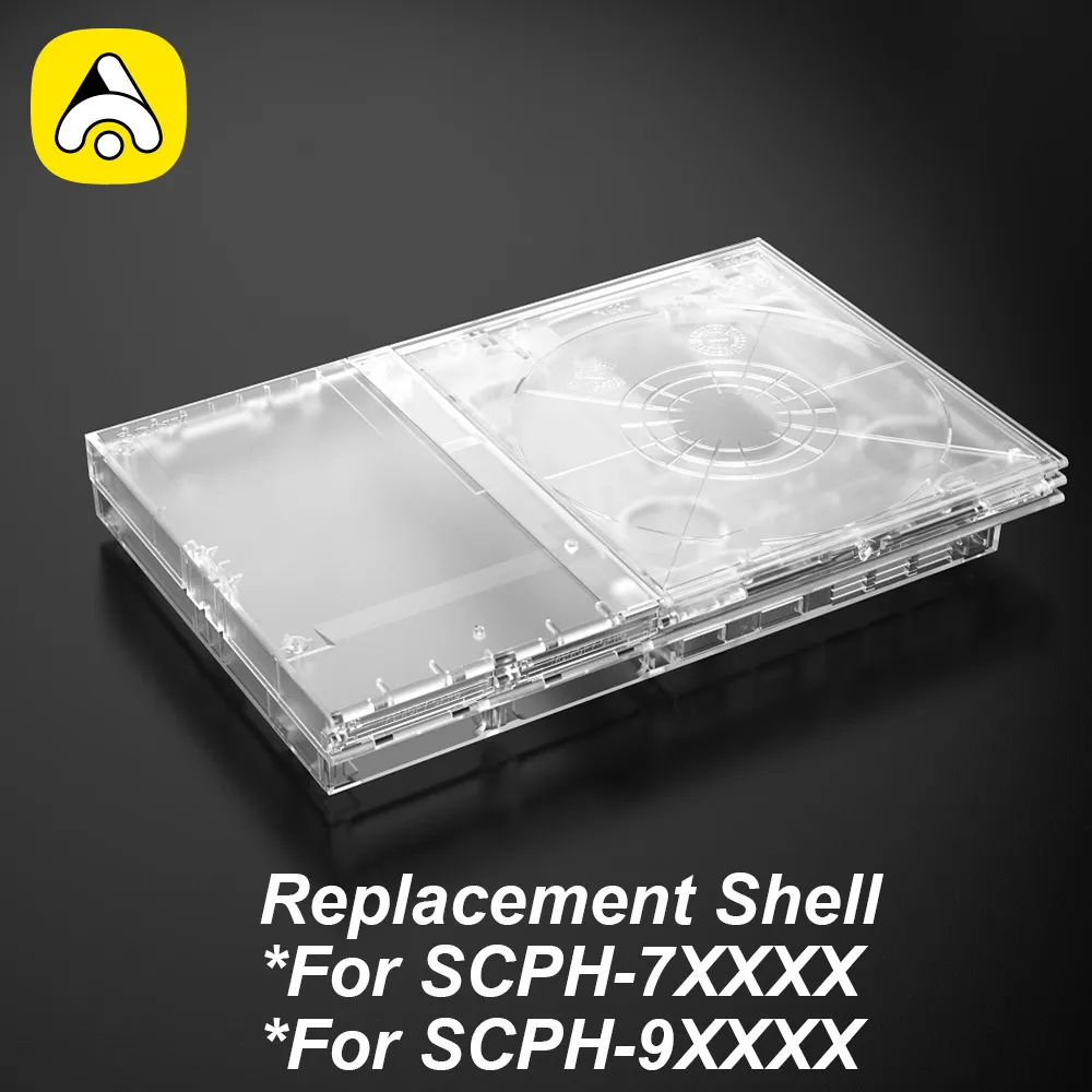 Klare Ersatzgehäuseschale für PS2 Slim Konsolengehäuse, transparente Hülle, Schutzbox, moderner Look Image