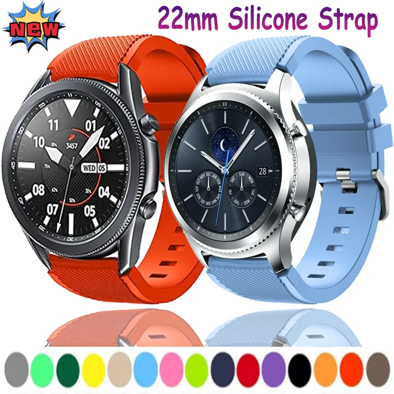 22mm Silikon Armband Für Huawei Uhr 5 GT3-4-5 Pro 46mm Sport Atmungsaktive Armband Für Amazfit GTR 4 3/Balance 2/Bip 5 6 Correa Image