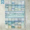 Papier fin de coupe A5 pour journal intime, magazine indésirable, fond de carte de voeux, mer, sable, vagues, ciel, 36 feuilles