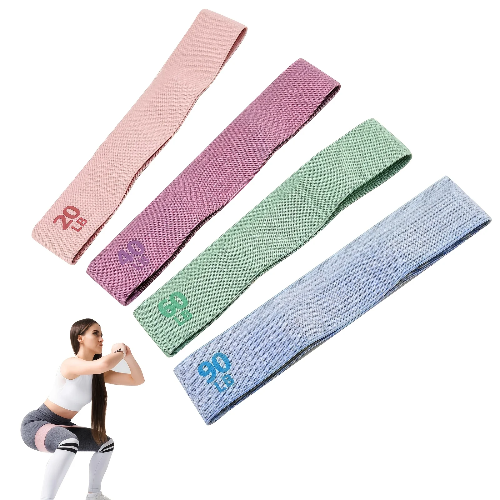 1 Stück/4 Stück Fitness-Widerstandsbänder mit Gewichten, geeignet für Kernkraft, Pilates, Yoga und Ganzkörpertraining, tragbares Fitness-Set, die beste Wahl für Yoga-Räume und Fitnessstudio-Training