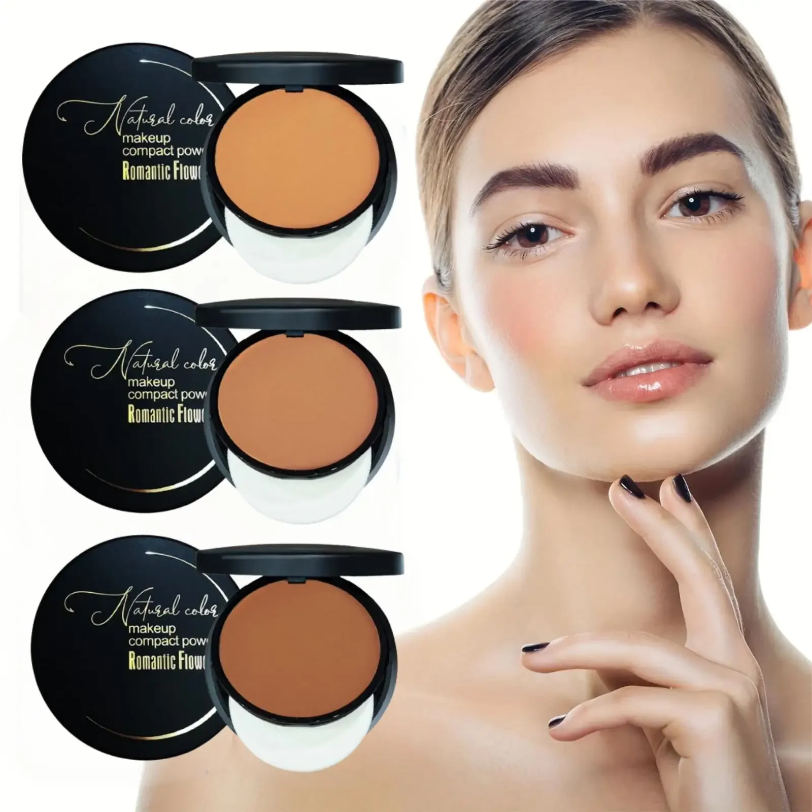 1 x mattes Finish, mehrere Töne, Ölkontrolle, langanhaltende Make-up-Einstellung, wasserfest, Puder, perfektes Weihnachtsgeschenk für Mädchen Image