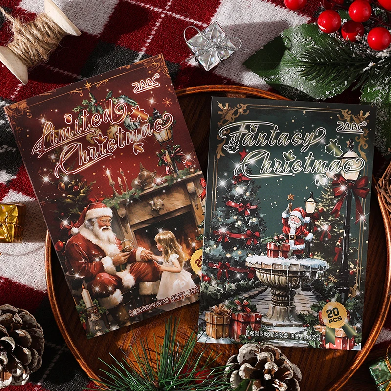 20 Blatt/Buch, Weihnachtsbuchstaben-Serie, Aufkleber, Bücher, Handkonto-Material, perfekt für Journaling, DIY-Scrapbooking-Zubehör Image