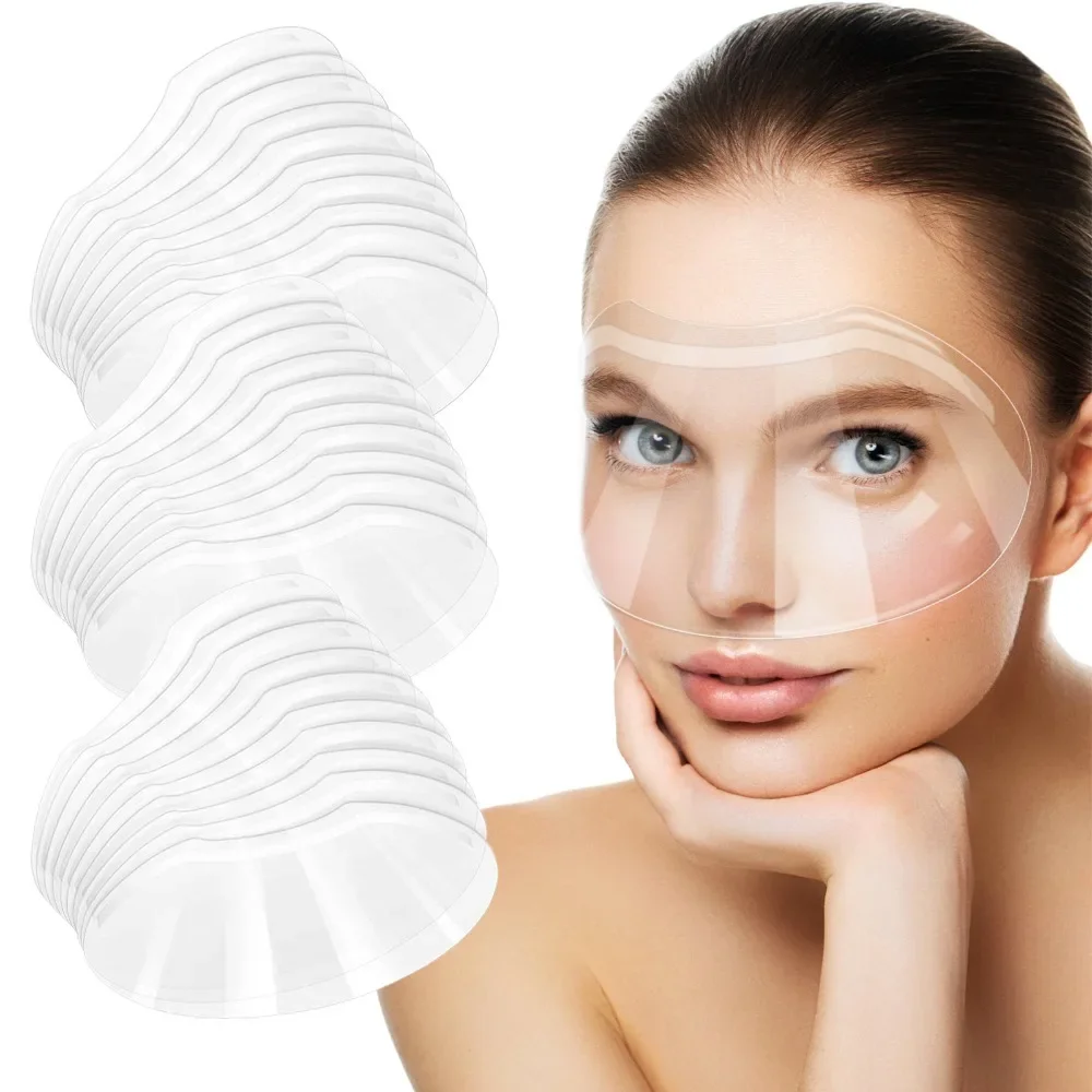 100 Stück transparente Duschgesichts- und Augenschutz, Wimpern-Duschschutz, Wimpernverlängerungsschutz, Augenschutz für Werkzeug, Salonbedarf Image