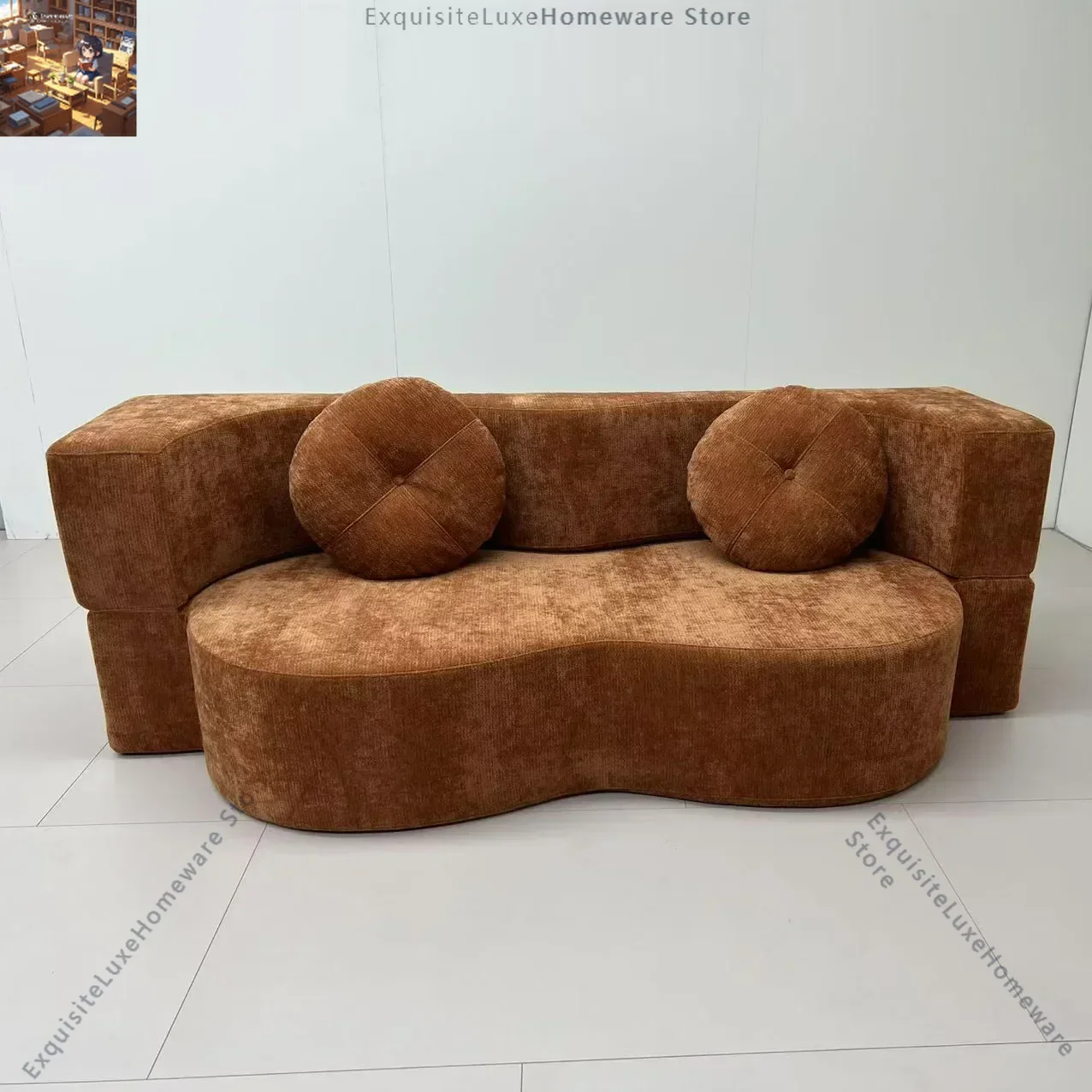 Modernes gepolstertes, umwandelbares, klappbares Futon-Schlafsofa, Wohnzimmermöbel