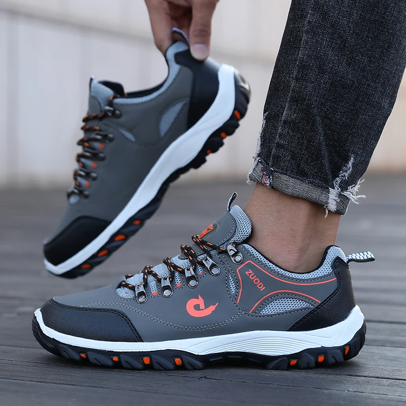Vulkanisierte Herrenschuhe, lässige Sportschuhe, Chaussure, hochwertige PU-Leder-Wanderschuhe, sozialer Schuh für Herren, Outdoor, rutschfest