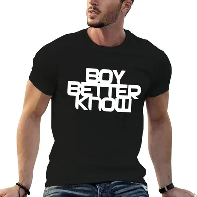 Boy Better Know - Chest Placement (white) T-Shirt cotton t shirt pack t shirts for man cotton soft T-Shirt