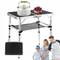 Tavolo da campeggio Tavolo da campeggio in alluminio con 3 accessori da campeggio leggeri ad altezza regolabile con manico Rete portaoggetti da esterno