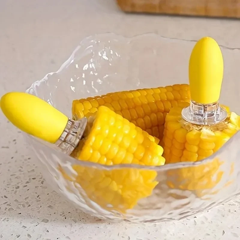 2-10 stücke-BBQ Mais Gabel Geneigt Kleine Grill Camping Mais Stehen Hitzebeständige Küche Zubehör Outdoor Grill Werkzeuge Image