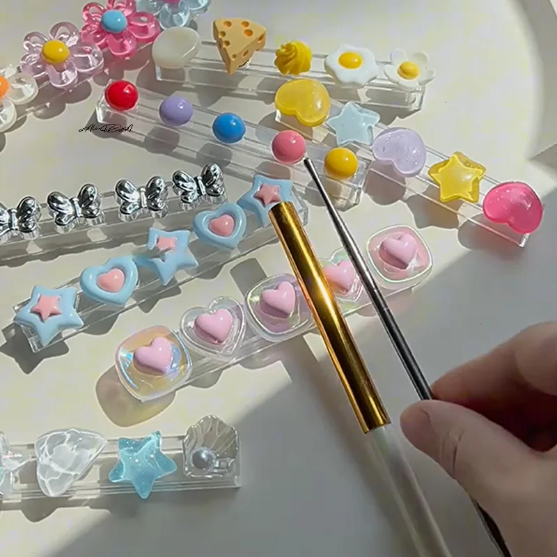 Cartoon Nagel Pinsel Halter Stehen für Salon Stift Rack Zubehör Maniküre Werkzeug Organizer Nail art Pinsel Halter Träger Lagerung Image