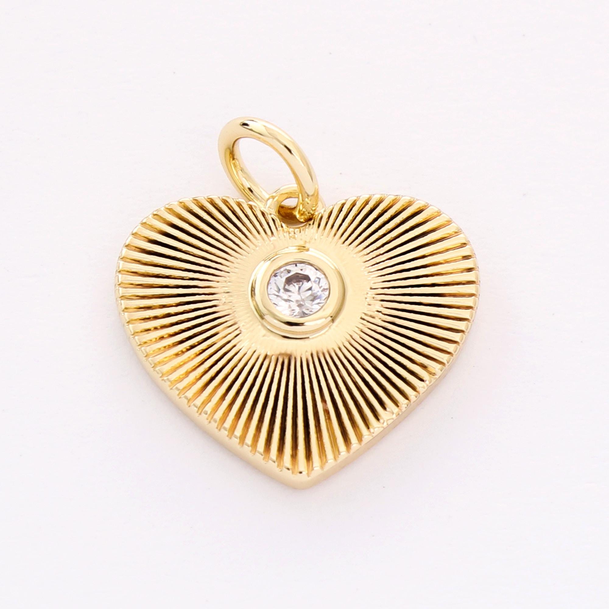 Vero ciondolo a forma di cuore placcato in oro 18K, ciondolo con iniziale in oro, ciondolo a forma di stella in vermeil, ciondoli con iniziale in oro,