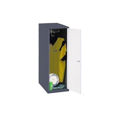 PROREGAL Schließfachwürfel AMEGO | HxBxT 91,5x40x50cm | Ohne Standfüße | Weiß-Anthrazit | Spind Schließfach Garderobe Image