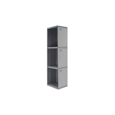PROREGAL Spind AMEGO | HxBxT 180x30x50cm | 3 Abteile | Anbaumodul | Anthrazit-Grau | Schließfach Garderobe Image
