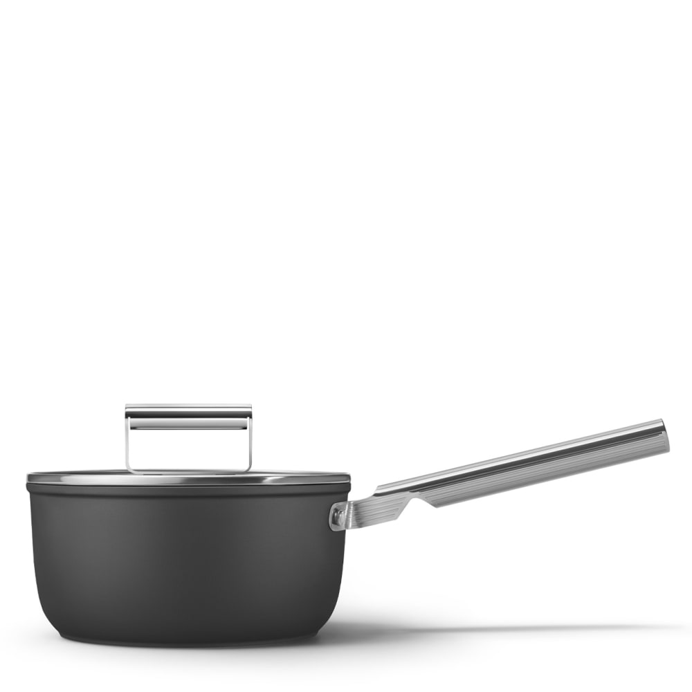 Casserole 20cm noir avec couvercle Smeg