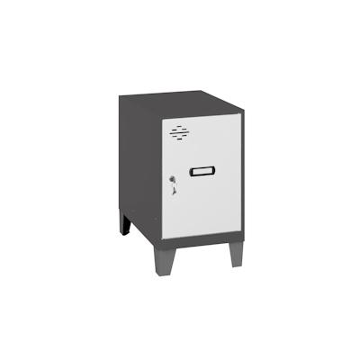 PROREGAL Schließfachwürfel AMEGO | HxBxT 57,5x40x50cm | Mit Standfüße | Grau-Anthrazit | Spind Schließfach Garderobe Image