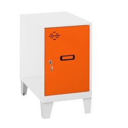Proregal Schließfachwürfel AMEGO | HxBxT 57,5x30x50cm | Mit Standfüße | Orange-Weiß Image