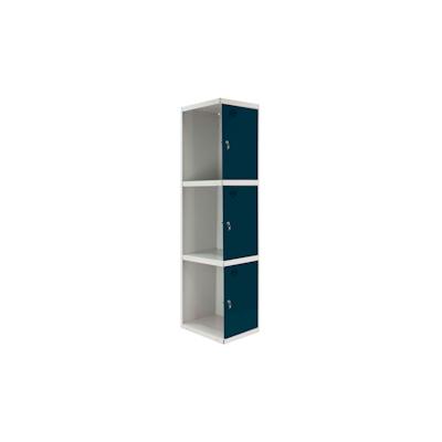 PROREGAL Spind AMEGO | HxBxT 180x40x50cm | 3 Abteile | Anbaumodul | Grau-Anthrazit | Schließfach Garderobe Image