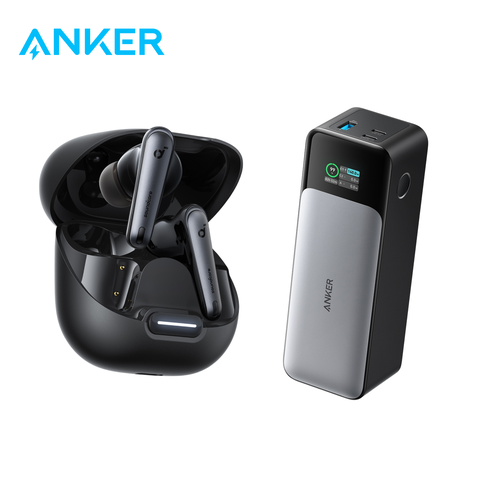 Anker 737 Power Bank (PowerCore 24K) + Liberty 4 NC | True-Wireless Noise Cancelling Earbuds