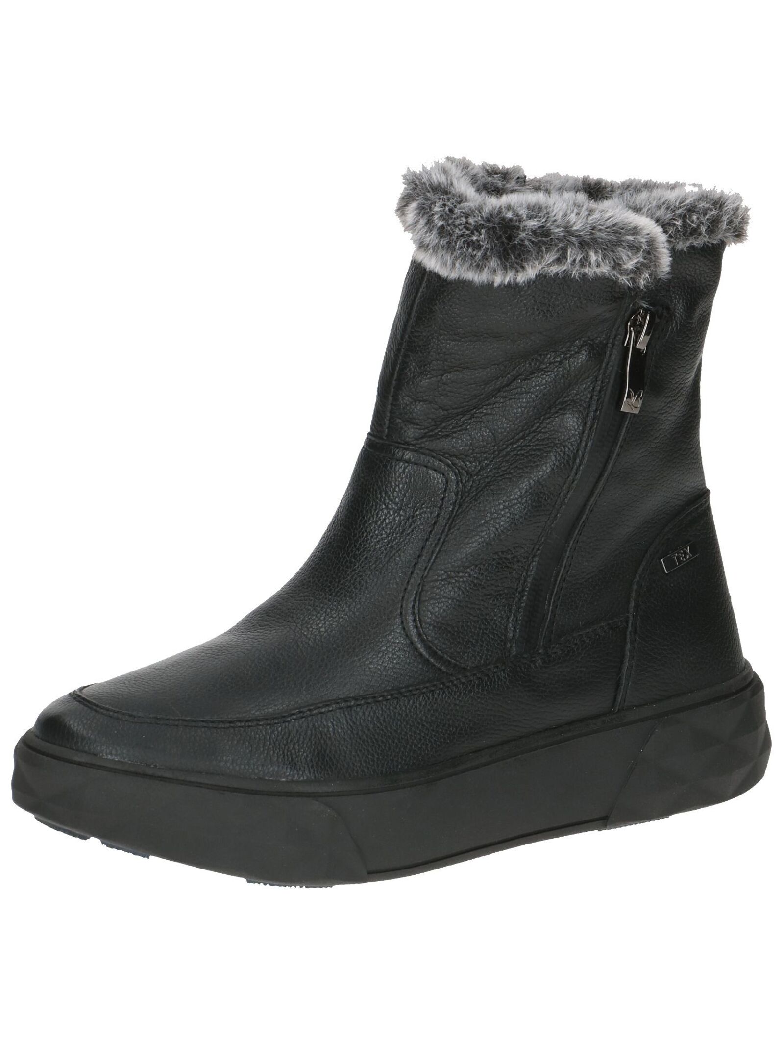 Stiefelette CAPRICE "Caprice Stiefelette Leder/Textil", Damen, Gr. 40, schwarz, Leder, Textil, Schuhe Stiefelette
