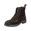 Schnürstiefelette PANTOFOLA D´ORO "Pantofola d'Oro Stiefelette Veloursleder", Gr. 41, braun (dunkelbraun), Veloursleder, casual, Schuhe