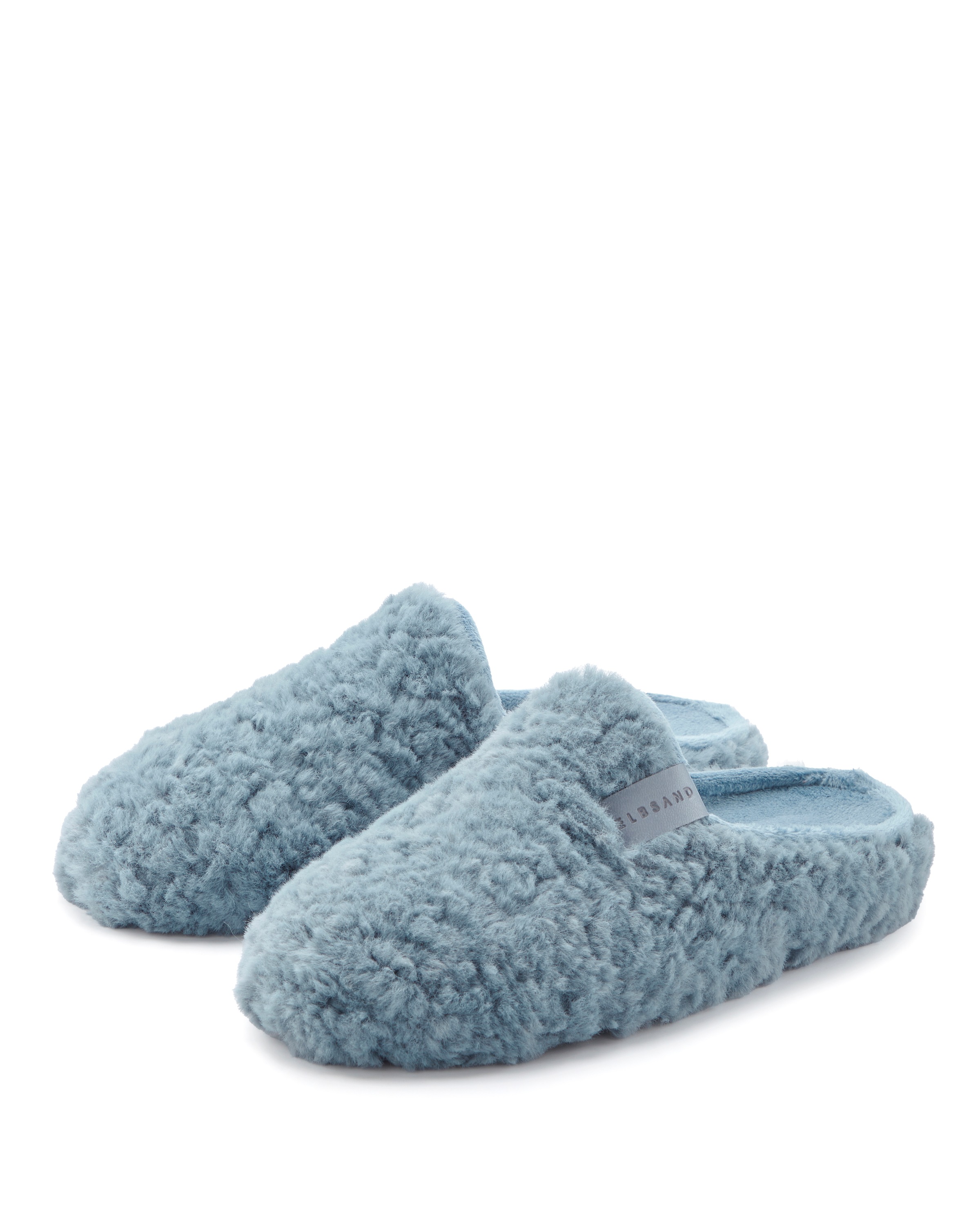 Hausschuh ELBSAND, Damen, Gr. 39, blau, Obermaterial: 100% Polyester. Futter: 100% Polyester. Decksohle: 100% Polyester. Laufsohle: 100% Synthetik, Fellimitat, unifarben, Casual, Schuhe, Pantolette, Pantoffel, Mule, Sandale, kuscheliges Fellimitat
