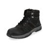 Schnürstiefelette HUSH PUPPIES "Hush Puppies Stiefelette Leder", Herren, Gr. 45, schwarz, Leder, casual, Schuhe