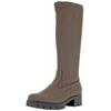 Stiefel GABOR "Gabor Stiefel Veloursleder/Microfaser", Damen, Gr. 38, braun (fango), Veloursleder, Microfaser, casual, Schuhe