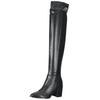 Overkneestiefel STEVE MADDEN "STEVE MADDEN Stiefel Lederimitat", Damen, Gr. 39, schwarz, Lederimitat, casual, Schuhe