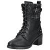 Schnürstiefelette MUSTANG SHOES "Mustang Shoes Stiefelette Lederimitat/Textil", Damen, Gr. 38, schwarz, Lederimitat, Textil, casual, Schuhe
