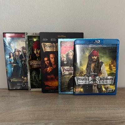 Disney Media | Disney Pirates Of The Caribbean Movie Set Blu-Ray & Dvd Set Of 5 Movies | Color: Black/Blue | Size: Os
