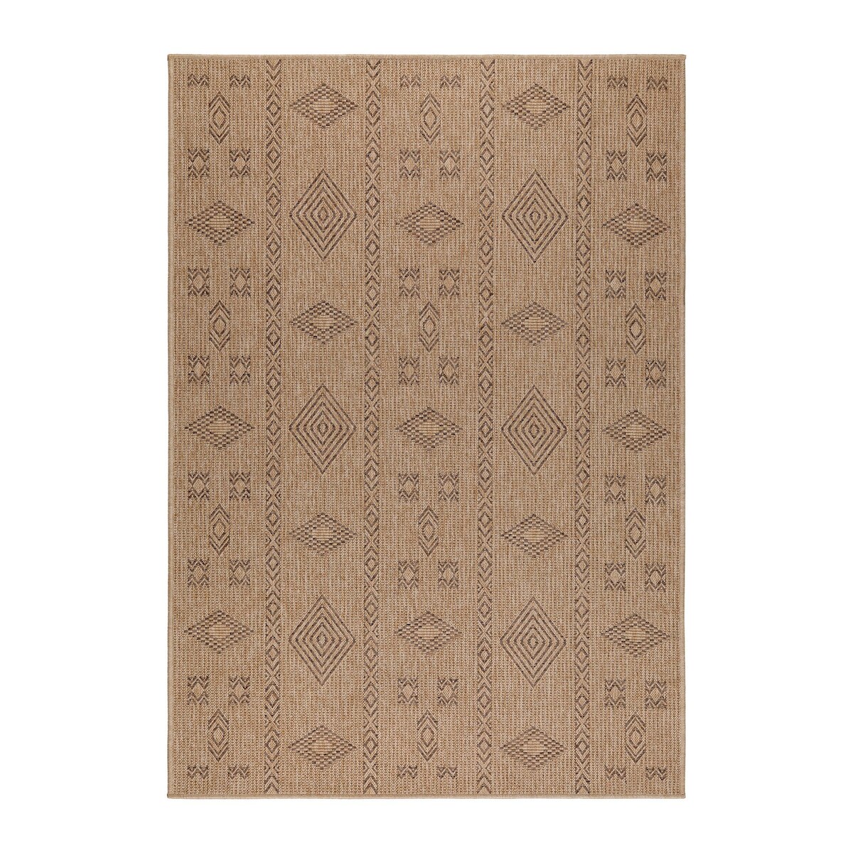 Carpetsale24 Outdoor Teppich 240x340 cm – Wetterfester Teppich in Jute-Optik – Extra großer Flachgewebe Teppich für Terrasse, Balkon, Wohnzimmer Image