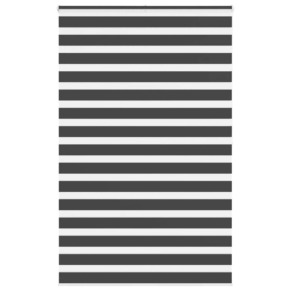 vidaXL Doppelrollo Schwarz 150x200 cm Stoffbreite 145,9 cm Polyester Image