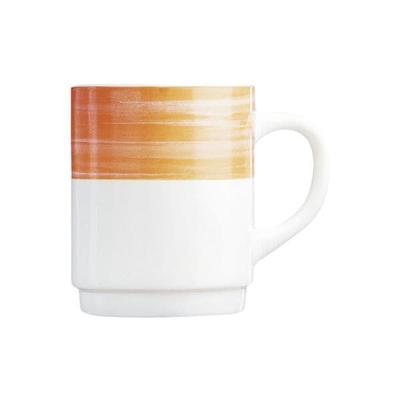 Arcoroc Becher Brush Bockbecher 25cl - 6 Stück 250 ml 6 Stück Orange, 6.8x9 cm Image