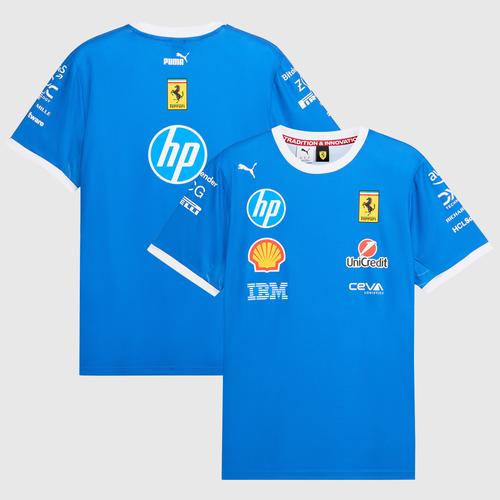 T-shirt Monza édition spéciale Scuderia Ferrari 2025 Team - Bleu - Homme Taille: XS