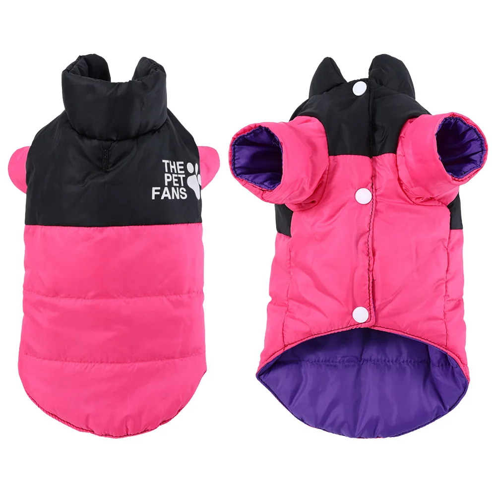 Winter warme Hundekleidung für kleine mittelgroße Hunde, Katzen, winddicht, wendbar, Welpenjacke, Mantel, Chihuahua, Yorkshire, Mops, Haustierkleidung Image