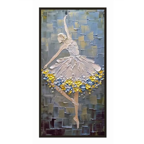 schwere Textur Malerei, Balletttänzer Malerei, einfache Acrylmalerei Image