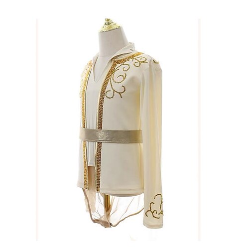 Eiskunstlaufkleid Damen Mädchen Eislaufen Kleid Hellgelb Patchwork Daumenloch Netzstoff Spandex Dehnbar Training Übung Professionell Eiskunstlaufkleidung Thermowarm Kristall / Strass Langarm Image