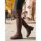 Schwarze Overknee-Schnürstiefel für Damen mit seitlichem Reißverschluss und Profilsohle – trendiges Gothic- und Winter-Casual-Schuhwerk für Partys und Streetwear