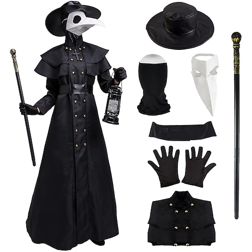 Pestarzt Kostüm für Paare, Umhang, Halloween-Kostüme für Paare, Cosplay, Mittelalter, Steampunk, Priester, Renaissance-Kostüm, Outfits, Umhang, Umhang Image