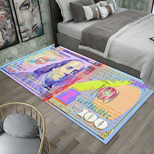 Kreativer Dollar-Teppich, Bodenmatte mit Gelddesign für Küche, Schlafzimmer, Nachttisch, Eingangsbereich und Heimdekoration Image