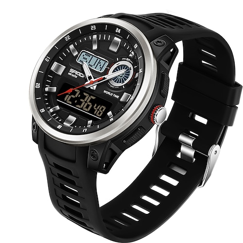 SANDA Mode Marke Sport Elektronik Uhren Valentinstag Geschenk für Männer Draußen Analog Digital Männeruhr Leuchtend Wasserdicht Hintergrundbeleuchtung Armbanduhr Image