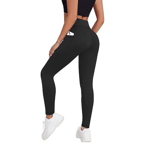 Damen Stoffhosen Anti-Scheuer-Shorts Streetwear Lässig Volle Länge Hoher Bund Einfach Tasche Elastischer Bund Hoher Schnitt Bequem Straße Ferien Alltagskleidung Blau Schwarzgrau Schwarz Rosa Sommer Image