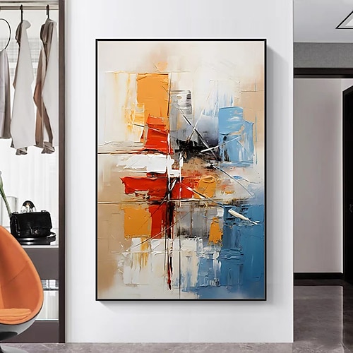 Mintura handgefertigte strukturierte abstrakte Ölgemälde auf Leinwand, moderne Wandkunst, Raumdekoration, Bild für die Inneneinrichtung, gerolltes, rahmenloses, ungedehntes Gemälde Image