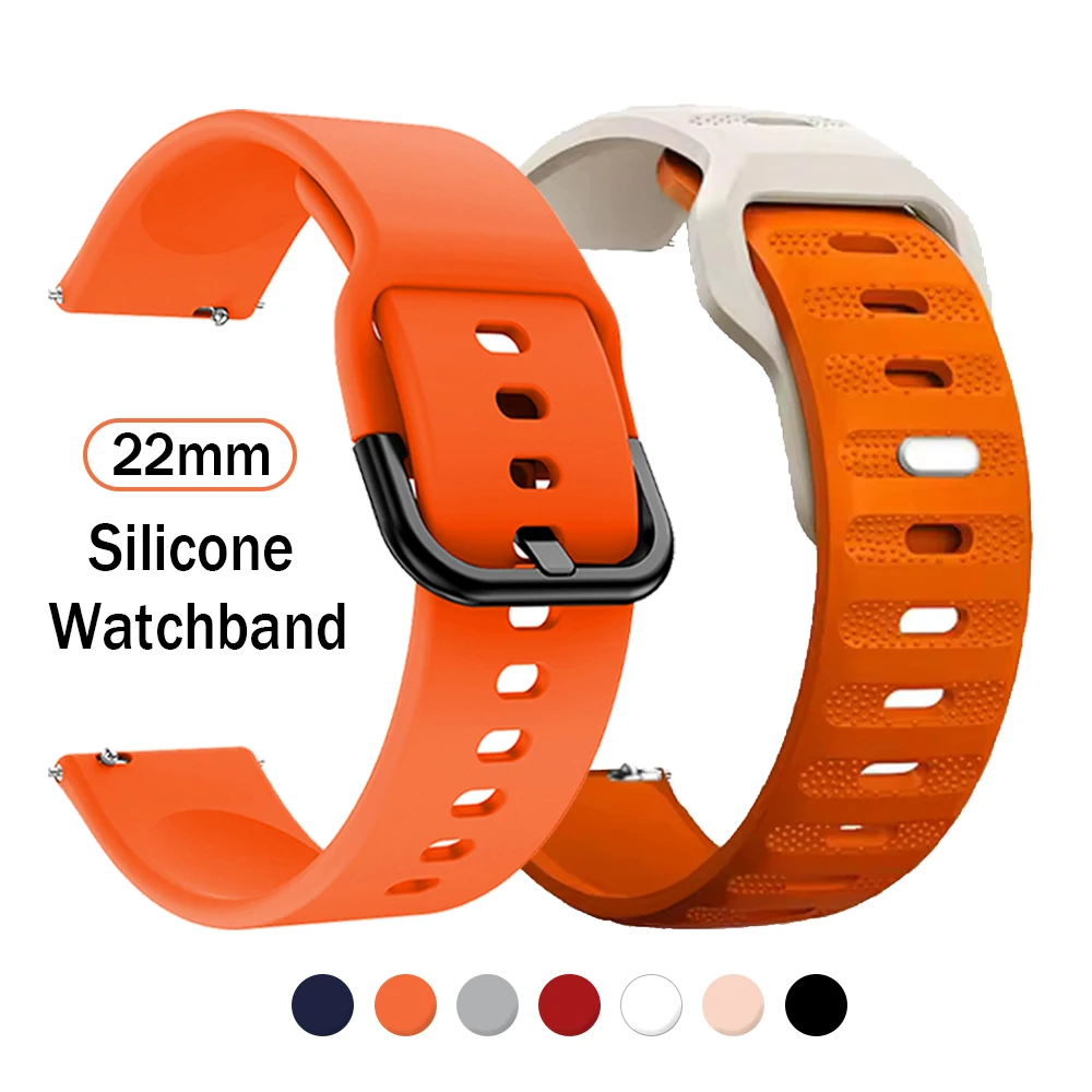 22 mm Silikonarmband für Xiaomi Watch S2 46 mm/42 mm S1 Active/Pro S3 S4 Sport Farbe 2 Armband für Huawei Watch 5 46 mm Smart Bands Image