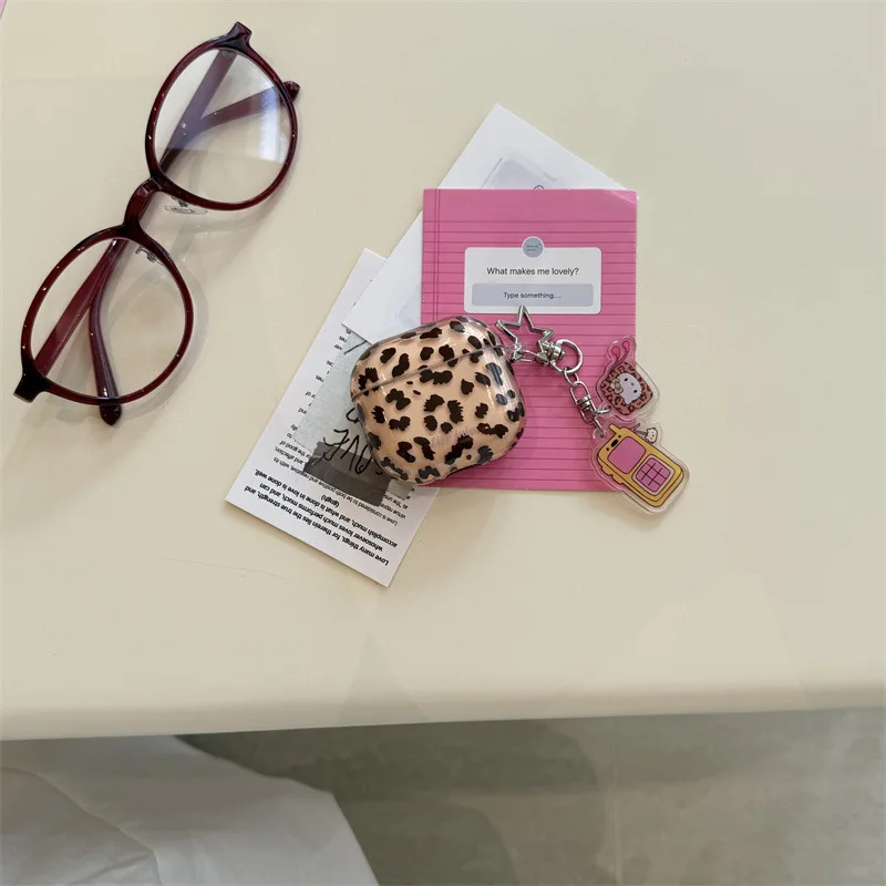 Transparenter brauner Leopardenmuster, geeignet für Apple Airpods Pro 2 Hülle/Airpods Pro Hülle/Airpods 4 Hülle/Airpods 3 Hülle/Airpod  Image