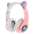 B39 Bluetooth 5.0 Cuffie senza fili Orecchie di gatto carine Batteria a lunga durata HIFI Stereo Pieghevole Auricolare per le donne Regali Auricolari