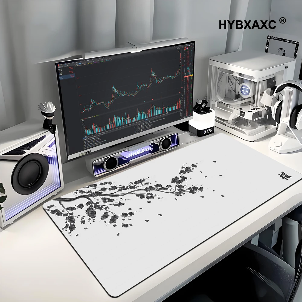 1Pc Japan Sakura Gaming Maus Pad XXL Laptops Deskmat Kirschblüte Mousepad Büro Teppich Gamer Tastatur Computer Schreibtisch 100X50 Image