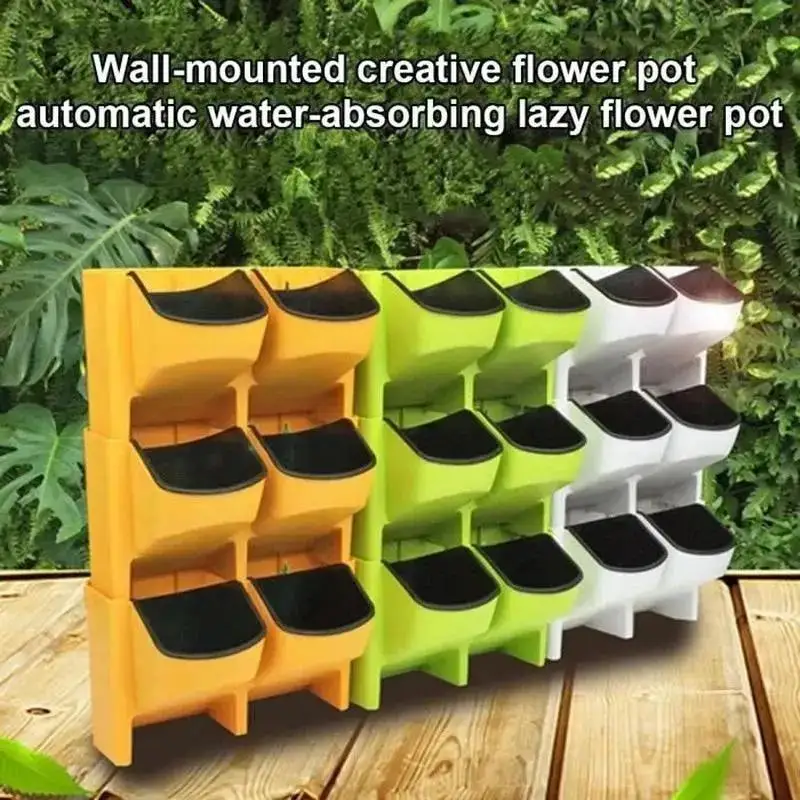 1Pcs Neue Pflanzer Vertikale Begrünung Innen Und Außen Balkon Hängen Blumentopf Kreative Harz Kunststoff Blumentopf